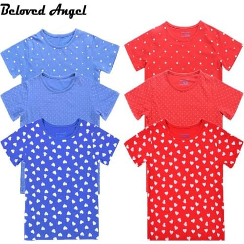 2018 Kids Clothing 100% Cotton Blouse Childrens Clothes Baby T shirts Boys Top Tee Girls Short Sleeves Tops