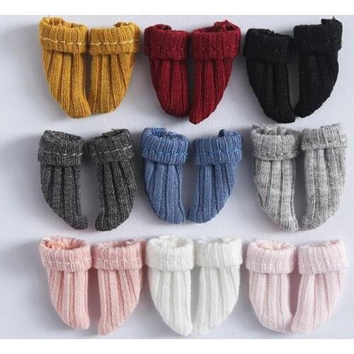 5PAIRS/LOT OB11 Blyth Doll Accessories 1/12 Socks For Dolls