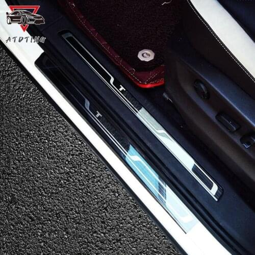 For vw Tiguan 2019 CAR accessories welcome pedal tiguan door sill tiguan MK2 tiguan 2017 2018 2020 CAR STYLING