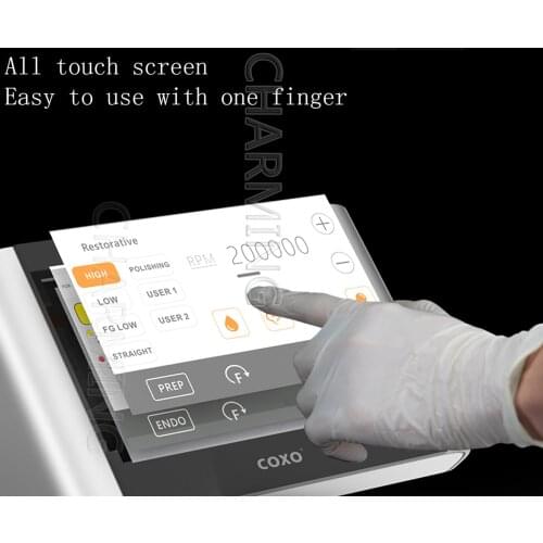 COXO Dental Electric Motor and Endo motor 2 in One /Micromotor LED Brushless with 1:5 6:1 Contra Angle Handpiece for Endo Polish