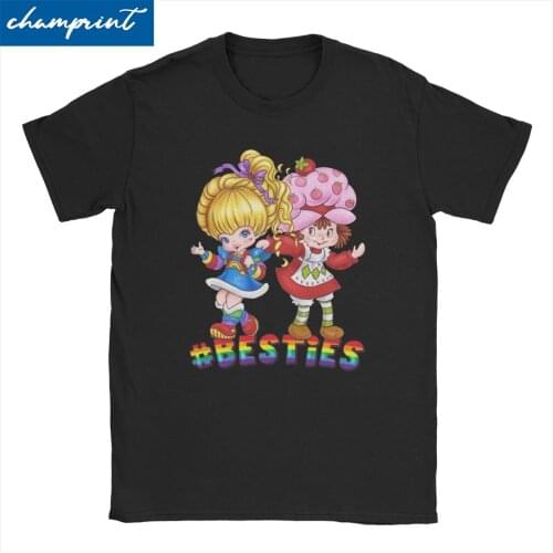 Men Womens Rainbow Brite Clothing 80s Retro Cartoon T Shirts Novelty Short Sleeve Round Collar Tee Shirt Gift Idea T-Shirts
