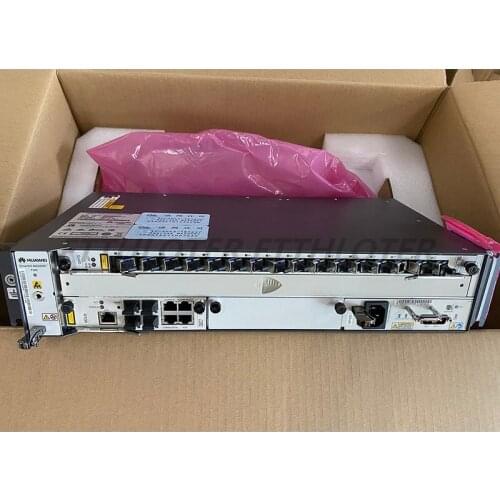 Hot selling 16port gpon Olt Sfp MA5608T MINI 1G MCUD FTTH FTTX GE UPLINK AC POWER GPFD C+ Board 16pcs C+ SFP OLT