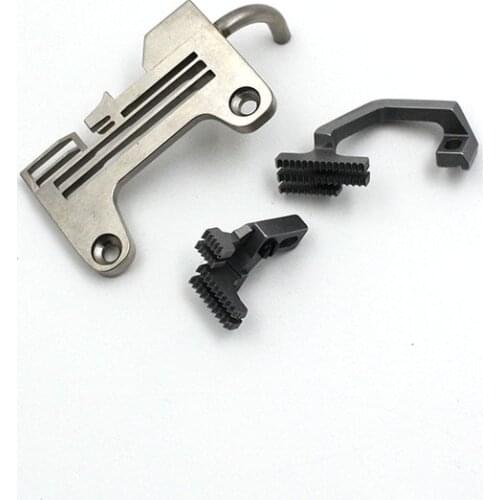 YUK 988 Needle Position EX 4-Wire Air Blowing Of Overlock / Tension Sewing Machine Needle Plate + Feed Dog