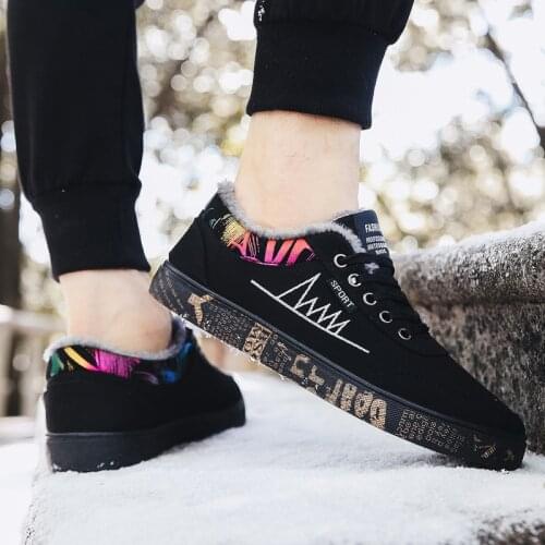 Mens Casual Flat Canvas Shoes for Men Graffiti Shoes Breathable Vulcanized Trending Skateboard Sneakers Espadrilles Chaussure