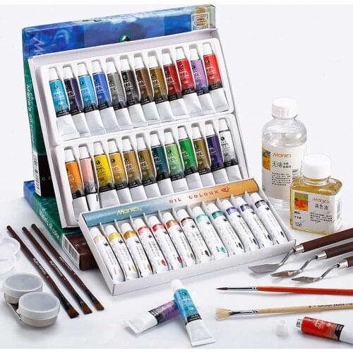 Paint Oil Painting For Artists 12/18/24 Colors 12 ml Aluminum Tube Drawing Painting Hand Painted School Stationery Art supplies