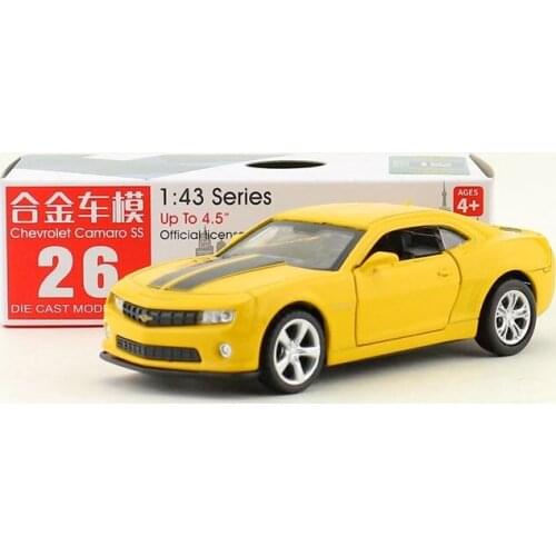 Free Shipping/Diecast Metal Toy Model/1:43 Scale Chevrolet Camaro Racing Car/Pull Back/Educational Collection/Gift For Children