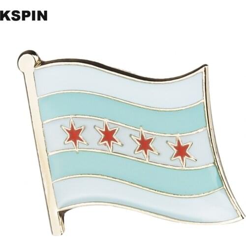 Chicago Metal Badge Lapel Pins Brooch Jewelry Rozet in Badges Pin XY0357