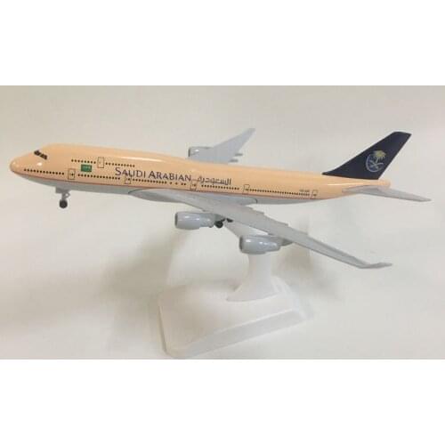 JASON TUTU 20cm Saudi Arabian Boeing 747 Plane Model Airplane Model Aircraft Model 1:300 Diecast Metal planes toys Gift Collect