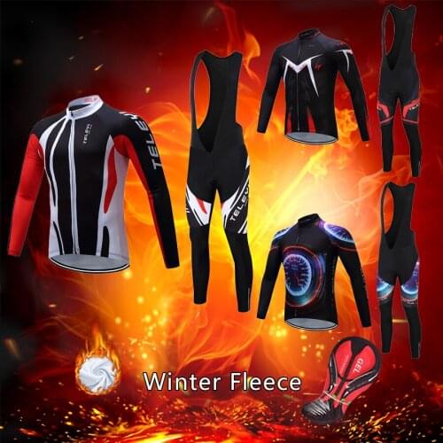 Mens Winter Thermal Fleece Cycling Clothing BIB Kit 2021 Road Bike Jersey Set MTB Suit Male Warm Dress Bicycle Clothes Uniform