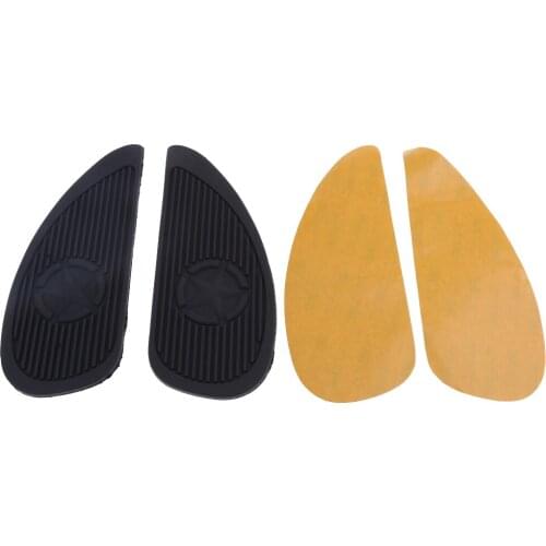 Motorbike Tank Traction Side Pads Gas Fuel Knee Grip Decal Black Rubber