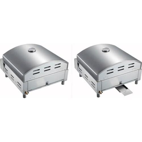 Outdoor S.S gas bbq grill pizza oven and griddle, three functions with pizza stone,griddle,grid