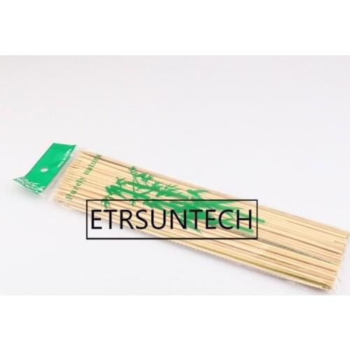 30*0.3cm Natural Bamboo Skewers Sticks BBQ Barbeque Fruit Kabob Kebab Fondue Grilling Stick Skewer