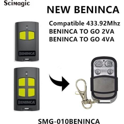 BENINCA TO GO 2VA Remote Control Transmitter Fob BENINCA TO GO 4VA 433MHz Remote Garage Rolling Code