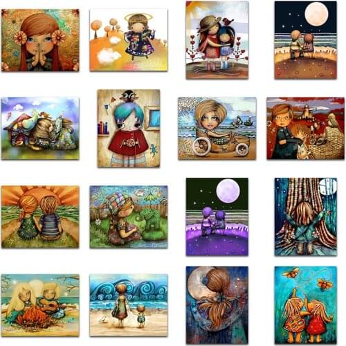 Full Square Diamond mosaic Cartoon baby angel 5D DIY Diamond painting Cross stitch cute doll Full Round Diamond embroidery girl