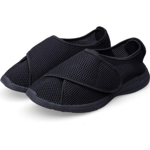 Professional diabetes health care shoes in the spring and autumn, the elderly Widenin foot swelling shoes breathable flat shoes