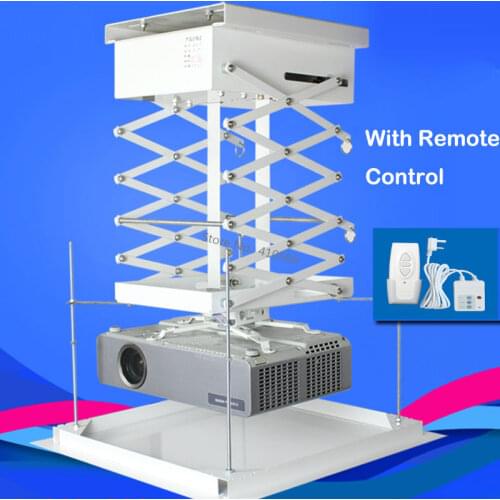 Easy Installation Good Price Projector Lift 220V To 240V Motorized Ceiling Mount Beamer Hanger Support Wireless Remote Control