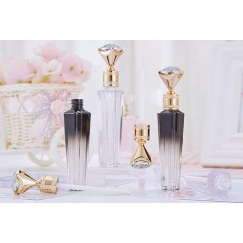 3ml Gradient Black Empty Plastic Lip Gloss Tube Transparent Lipstick Tube Filling Bottle Lipgloss Cosmetic Packaging Container