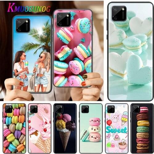 Ice Cream Foods Silicone Cover For Realme V15 X50 X7 X3 Superzoom Q2 C11 C3 7i 6i 6s 6 Global Pro 5G Phone Case
