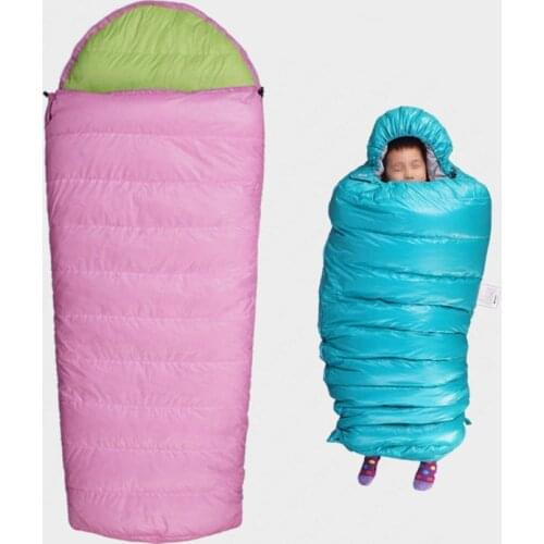 AEGISMAX KID Sleeping Bag Outdoor Winter FP800 Thicken Soft White Goose Down Waterproof Camping Child emergency Sleeping Bags