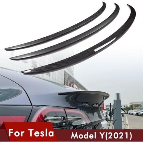Model Y Car Trunk Wing Spoilers For Tesla Model Y 2021 Accessories Spoiler Real Carbon Fiber Accessory Matte Glossy Model y