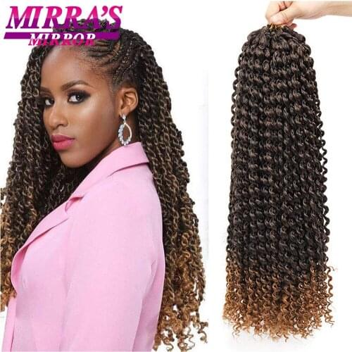 Passion Twist Crochet Hair 18/24 Inch Water Wave Synthetic Braids for Passion Twist Braiding Hair Goddess Locs Hair Extensions