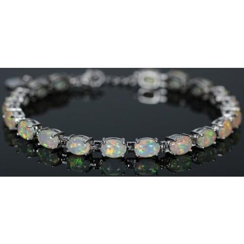 SZ0010 New Trendy Elegant White Fire Opal Bracelets For Womens Bangles Wedding Jewelry Gift