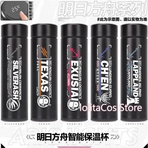 Arknights Exusiai Texas Lappland SilverAsh Chen Cosplay Thermos Cup 304 Stainless Steel Water Cup Vacuum Cup Water Bottle Gift