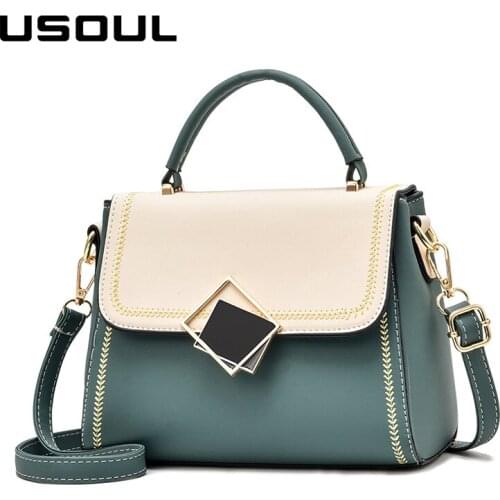 USOUL Mix Color Crossbody Bags For Women 2020 Fashion Band Satchels Evening Clutch Luxury Ladies Handbags Shoulder Messenger Bag