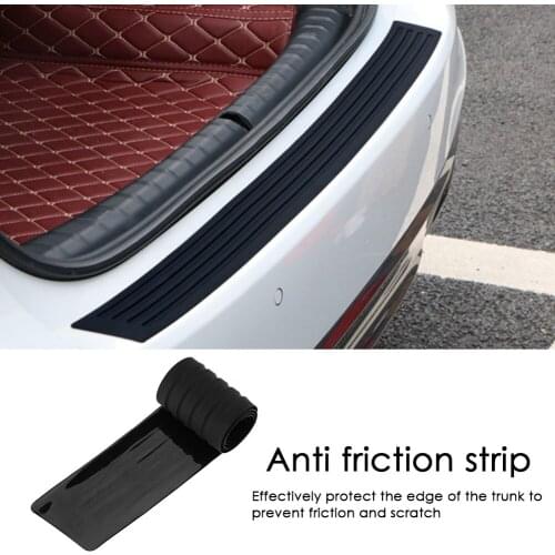 Car SUV Trunk Edge Protector Rubber Scratch Resistant Trunk Door Entry Guard 35.8 inch + Double-Sided Tape Exterior Accessories