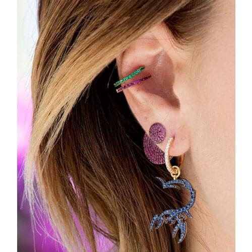 Itenice 2020 New Round Moon Stud Earrings For Women Jewelry Tribal Antique Brass Moon Horn Vintage Earring Charm