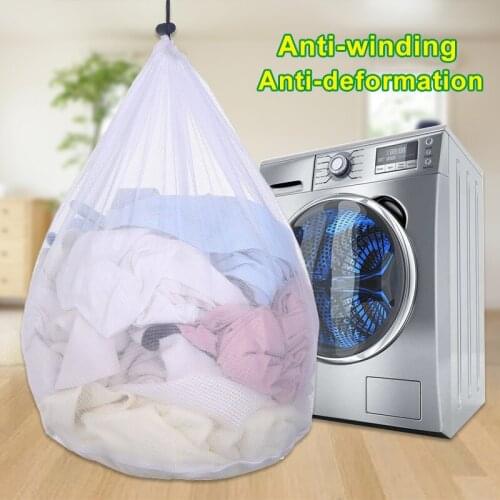 3 Size Drawstring Thicken Mesh Fine Lines Laundry Bag Clothes Bags Underwear Bra Socks Underwear Home Laundry Organization Bags