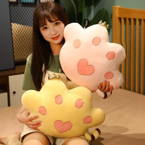 45*30cm Kawaii Tiger Claw Soft Stuffed chair or sofa back cushion Tiger claw shape plush pillow birthday gift Home decoration
