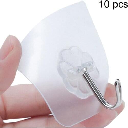 5/10 pcs Kitchen Hooks For Hanging Strong Transparent Suction Cup Adhesive Sucker Wall Hooks Bathroom Clothes Hangers 20FEB26