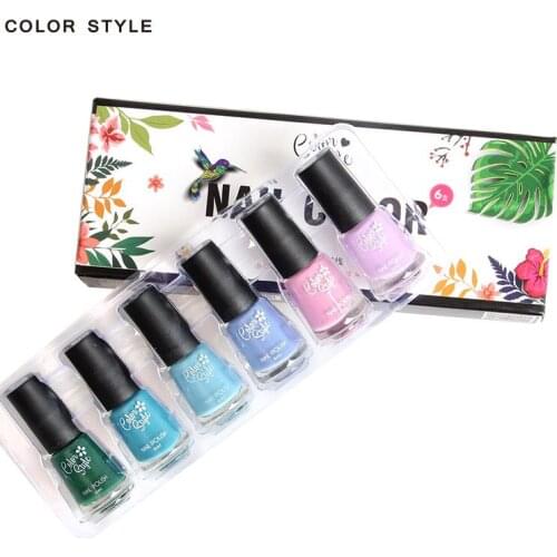 6 Sets of Nail Polish Kit Can Not Be Stripped of Finger Nail Polish