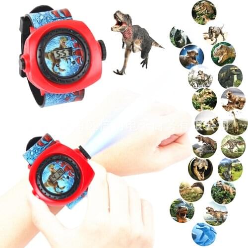 Dinosaur Princess Lion Childrens Watch Projection Cartoon Pattern Digital Kids Watch Boys Girls Birthday LED Display Clock Gift