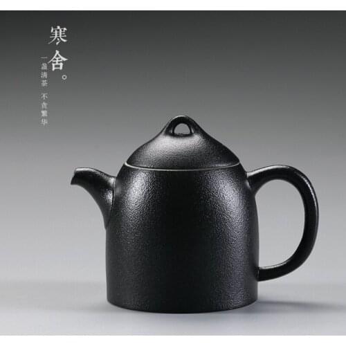 Teapot ceramic black pottery Taiwan kungfu tea set home style Japanese style tea pot small teapot single pot kettle teaware