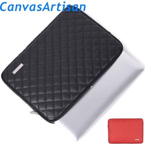 Brand CanvasArtisan Laptop Bag11,12,13,14,15,13.3,15.4,15.6,Line Grid Sleeve Case For Macbook Air Pro Computer,Dropship F026