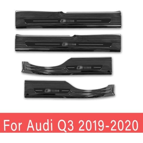 For Audi Q3 2018-2020 Threshold Sticker Inside Door Sill Welcome Pedal External Refit Interior Decoration Strip AL