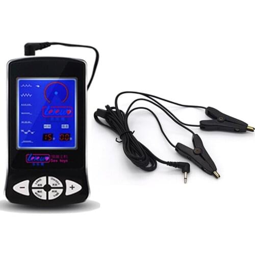 Electric Shock Pulse Nipple Clips Labia Clitoris Stimulator Vibrator Electro Shock Set Nipple Clamp Sex Toys For Woman