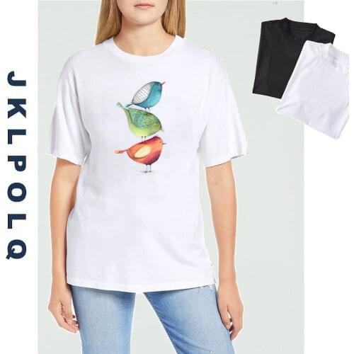 JKLPOLQ Summer T-Shirt Women Watercolor Animal Print Female Harajuku Graphic Tee Animal Lovers Short Sleeve Tops