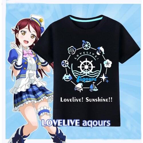New LOVE LIVE Aqours T-shirt Anime LoveLive Sunshine Men t shirt Cotton Summer Loose women Tees tops