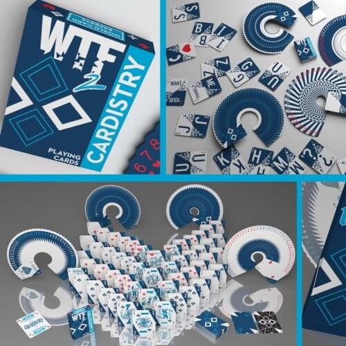 1 Deck WTF Cardistry 2 V2 Spelling Deck Playing Cards Poker Size Deck USPCC Custom Limited Edition New Magic Props
