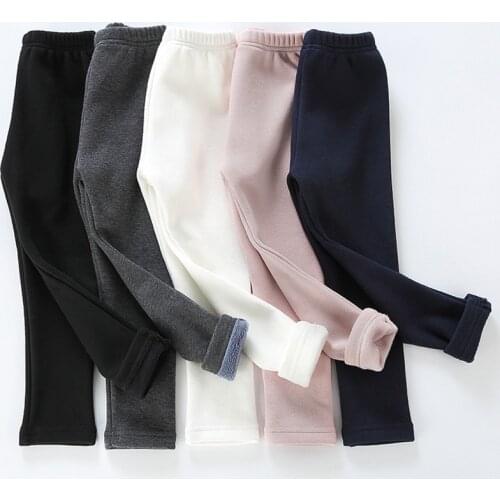 Spring Autumn Winter Warm Girls Leggings Kids Pants Baby Thick Velvet Leggings Children Imitation Cashmere Thermal Pants