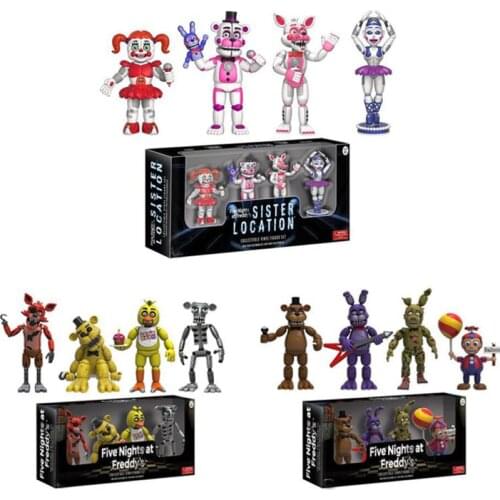 Set Game Toys Five Night at Freddy Action Figure FNAF Figurine Bonnie Foxy Freddy Fazbear Bear Dolls PVC Model Kids Toys