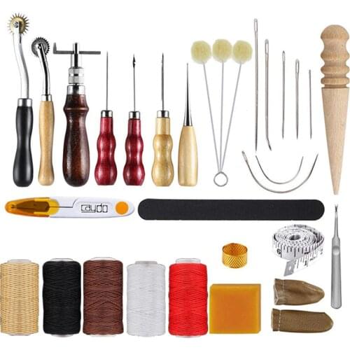 22 Pcs Leather Sewing Tool Set Hand Tool Sets Leather Repair Sewing Set