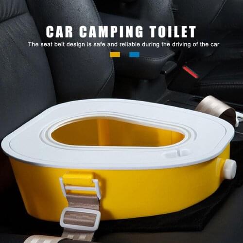 Portable Camping Toilet Car Commode for Travel Hiking Long Trips Traffic Jam Mobile Commode Toilet Seat With10 Replacement Bag