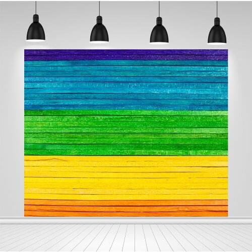 Scopiso Rainbow Photography Backdrops Colorful Wood Wood Wall Abstract Backgrounds for Photo Studio Photophone Photobooth