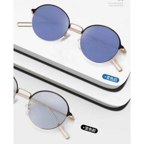Myopia Sunglasses Photochromic Finished Men Women Myopia Eyeglasses Frame with blue lens Sun glasses cat Myopia Eyewear NX