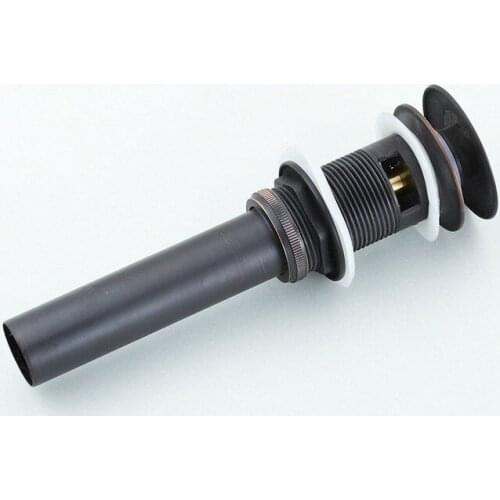 Modern Oil Rubbed Bronze Large Round Cap Pop UP Bathroom Sink Drain With Overflow asd021