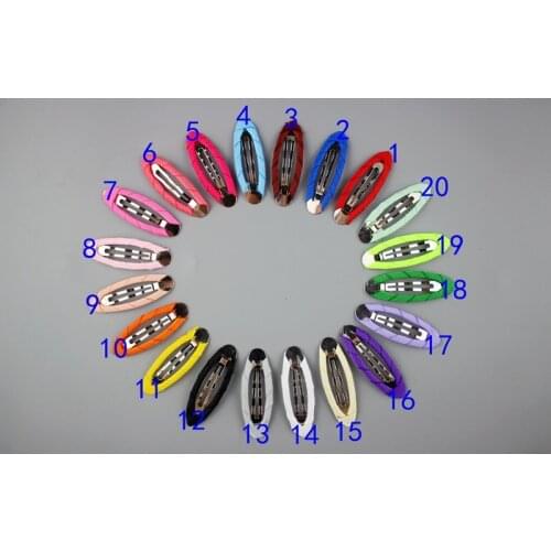 Top 2" Double Prong Ribbon Lined Alligator Hair Clip For Girl Wrapped Snap Hair Clips DIY Girls Hair Accessories 100pc/lot